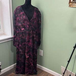 Sofia by Sofia Vergara Pink and Black chiffon Dress 22